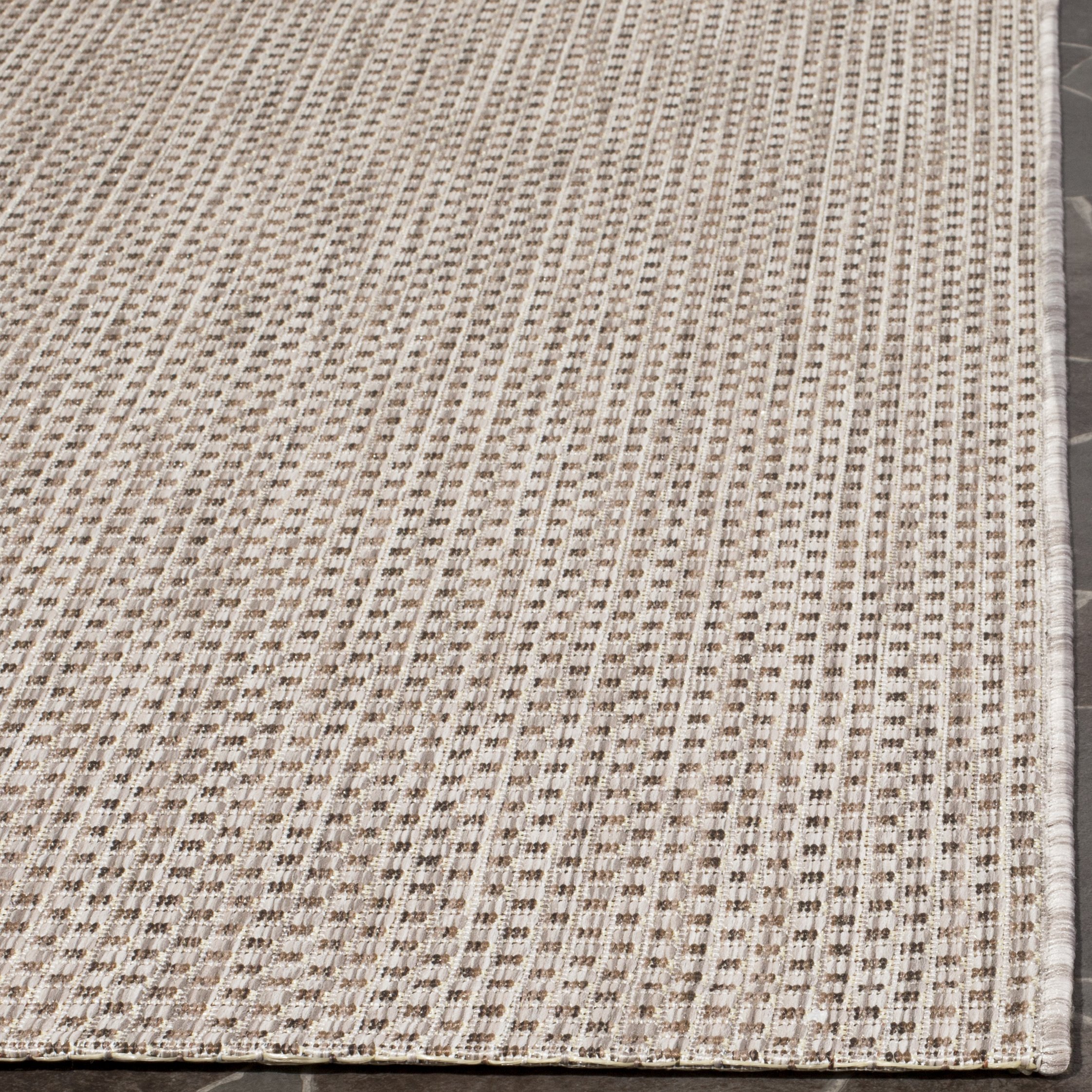 SAFAVIEH Courtyard Collection 9' x 12' Grey & Navy Indoor/Outdoor Area Rug - Non-Shedding, Washable & Easy Care - Perfect for Living Room, Bedroom, Patio, Backyard & Mudroom (CY8521-36812)