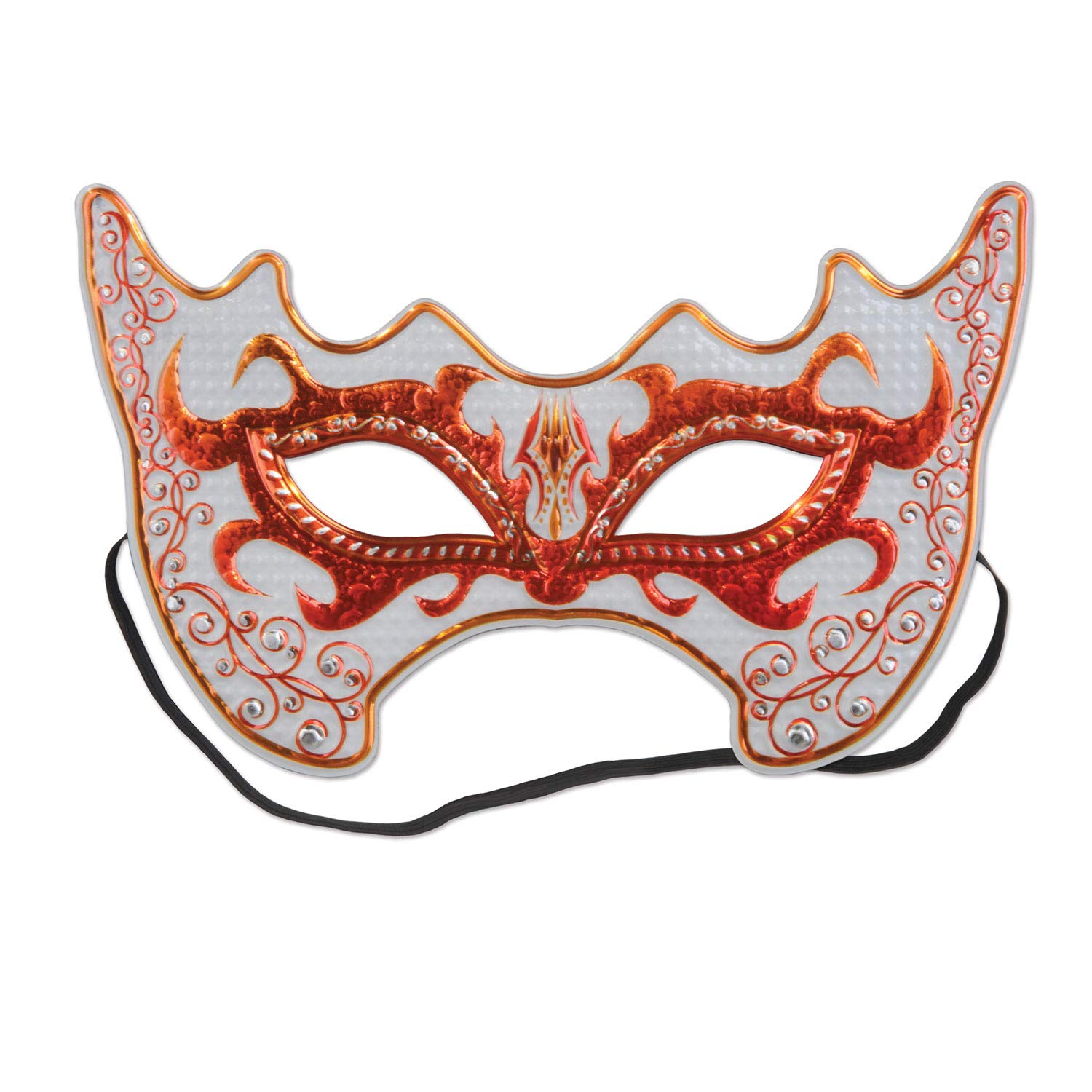 Red Lace Mask - Elegant Costume Accessory for Halloween, Cosplay & Masquerade Parties | Perfect for Vampire, Gothic & Renaissance Outfits