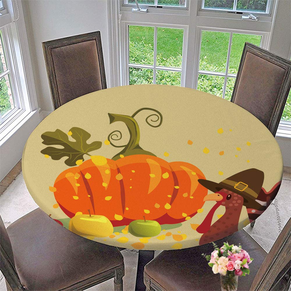 Elastic Edge Round Tablecloth for 35