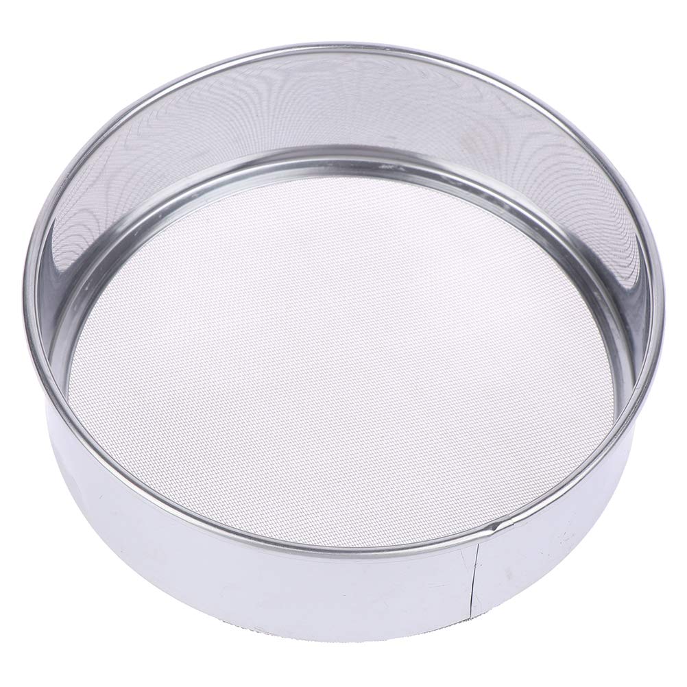 LotCow Stainless Steel Fine Mesh Kitchen Sieve - 5.9 x 1.57 Inches - Oil Strainer, Flour Sifter, Colander for Baking, Cooking, and Food Preparation
