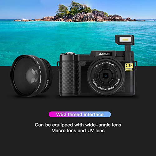 30MP UHD Digital Camera with 3-Inch Flip Screen - WiFi & USB 2.0 Vlogging Camera for YouTube, Travel & Family Events - Best Gift for Kids, Teens & Beginners (Black)