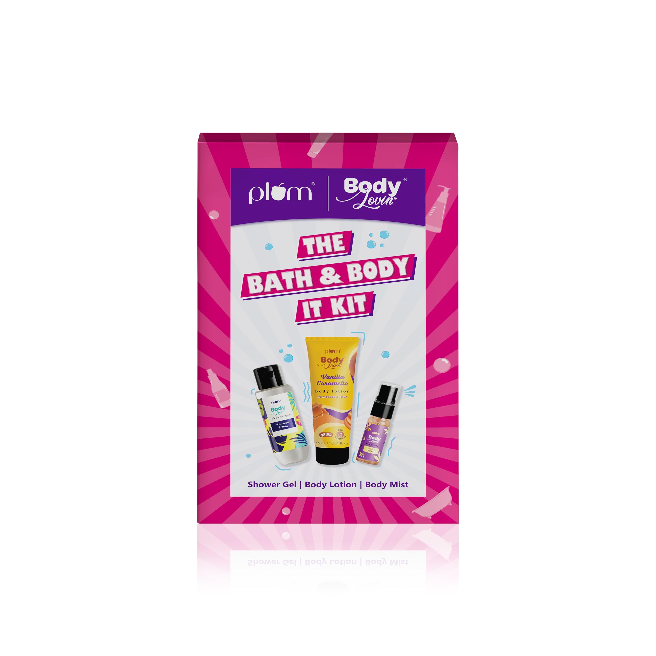 Plum BodyLovin' The Bath & Body Gift Set Trio - Moisturizing Shower Gel, Hydrating Body Lotion & Refreshing Body Mist | Perfect for Self-Care, Spa Days & Gifts