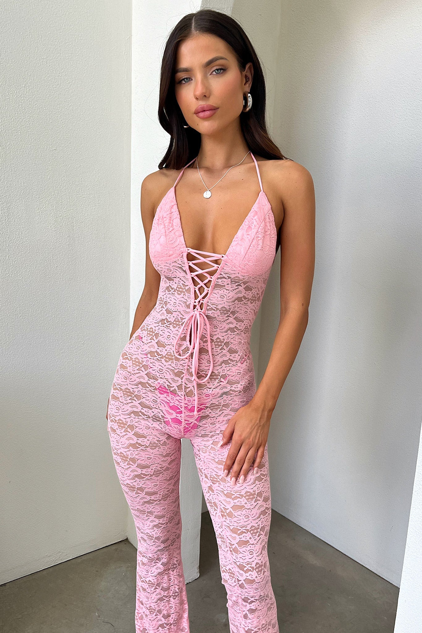 Alfonzo Women's Jumpsuit in Baby Pink | Trendy One-Piece Romper for Casual Outings & Summer Vacations