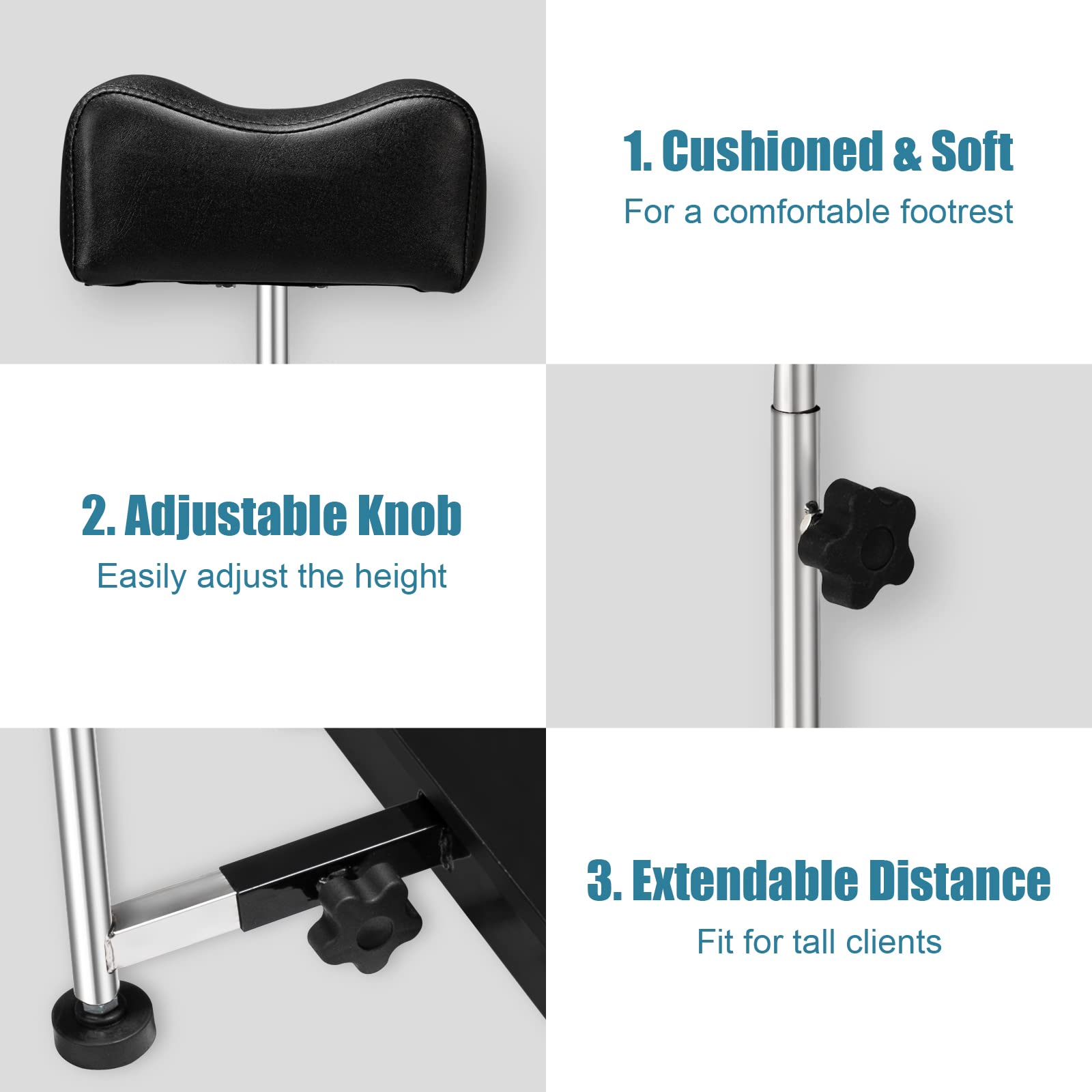 OmySalon Professional Hydraulic Pedicure Chair with Stool & Bubble Massage Foot Bath - Salon Spa Equipment for Nail Technicians & Beauty Professionals - Perfect for Manicure Pedicure Stations & Foot Care Treatments
