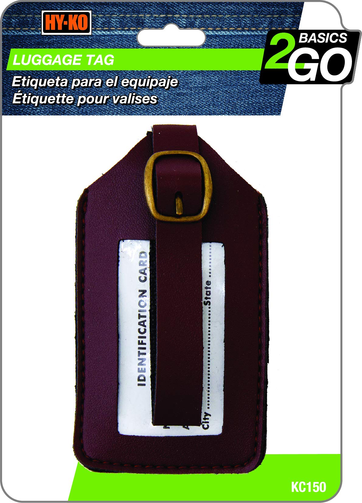 HY-KO PROD Luggage ID Tag (KC150) - Durable Travel Luggage Tags for Suitcases & Bags - Perfect for Airports, Cruises & Business Trips