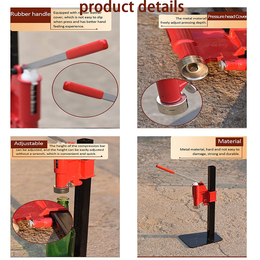 Home Brewing Manual Bottle Capper Tool - Double Lever Hand Capper for Beer Bottles, Wine & Soda - Durable Bottle Sealer for Home Brewing, Craft Beer & DIY Beverage Making