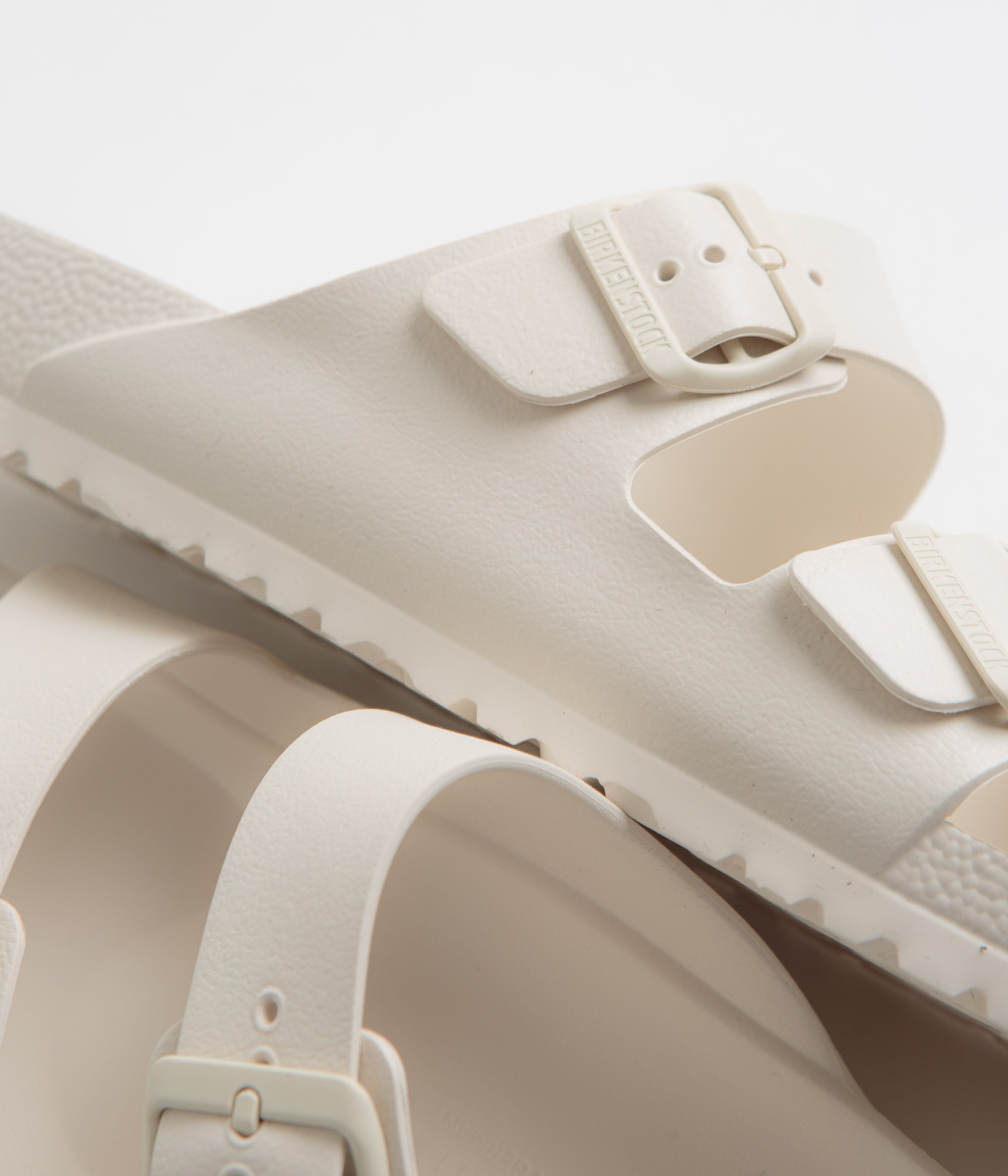 Birkenstock Arizona EVA Sandals for Women & Men - Lightweight Comfortable Slide Sandals in Eggshell White | Perfect for Beach, Pool, Travel & Summer Outdoor Activities