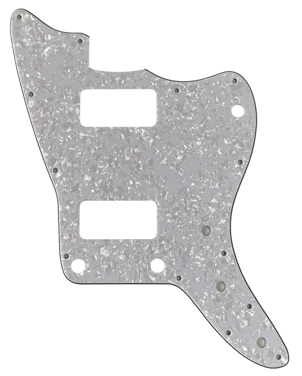 Fender US Jazzmaster Electric Guitar Pickguard - TV Jones No Rhythm Control Style, 4 Ply White Pearl | Perfect for Upgrades & Custom Builds, Stage & Studio Use