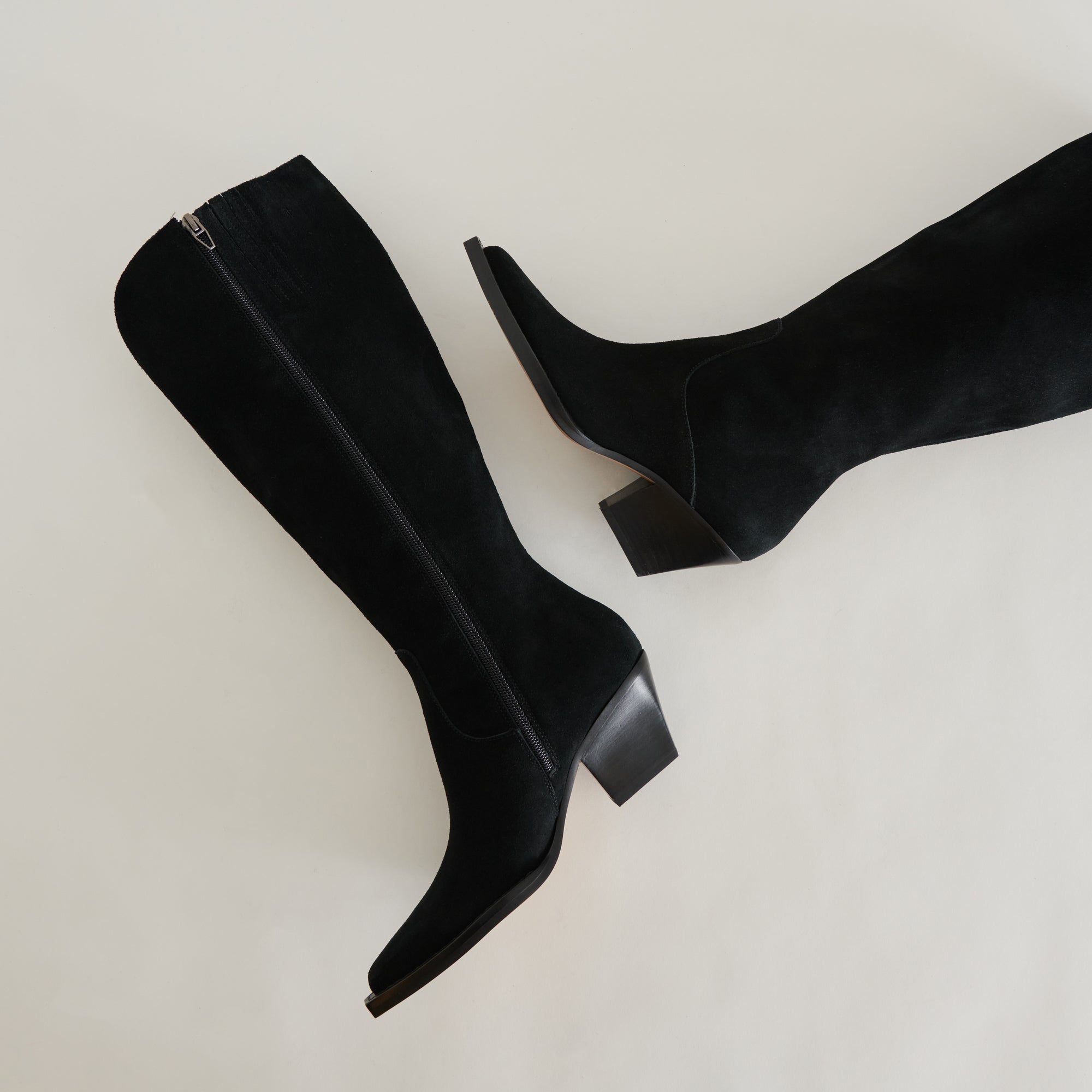 RAJ Extra Wide Calf Boots for Women - Onyx Suede Ankle Boots with Stretchable Comfort Fit | Perfect for Work, Casual Wear & Outdoor Activities