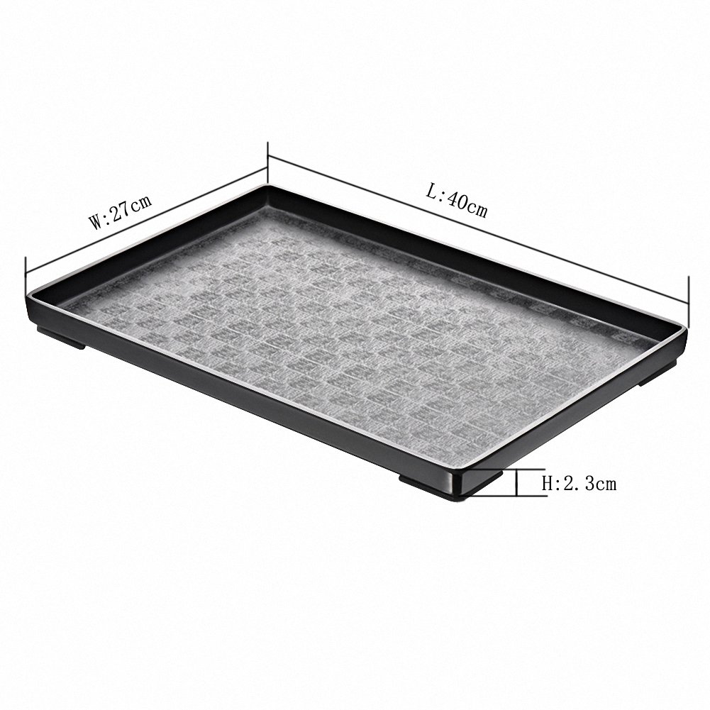 OMEM Large Reptile Food & Water Dish - XL Black Lattice Tortoise Bowl for Feeding & Hydration | Perfect for Turtles, Lizards & Reptile Terrariums