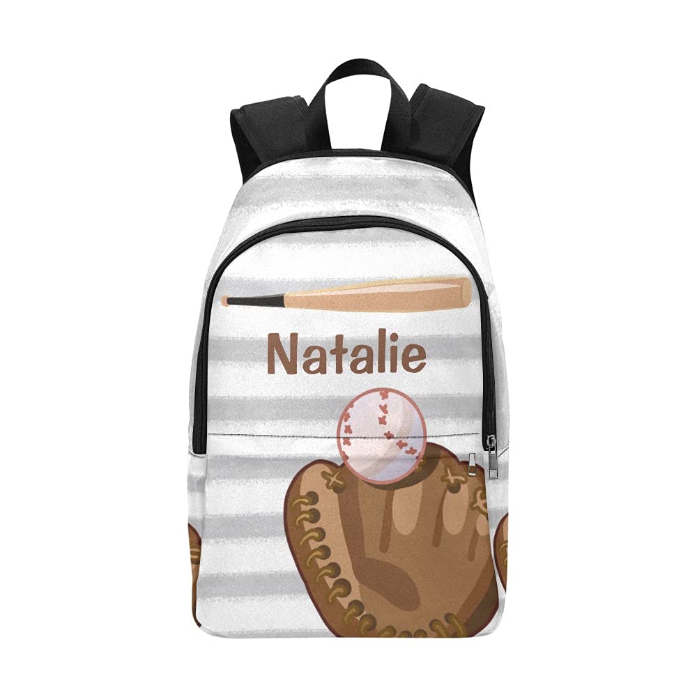 Custom Personalized Striped Baseball Backpack for Teens - Travel Bookbag & Casual Daypack with Name Embroidery - Perfect Gift for Boys & Girls | School, Sports, Travel & Everyday Use