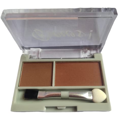 Natural Eyebrow Powder Cake & Brown Palette Set with Cream and Brush - Perfect for Eyebrow Shaping and Makeup Enhancement