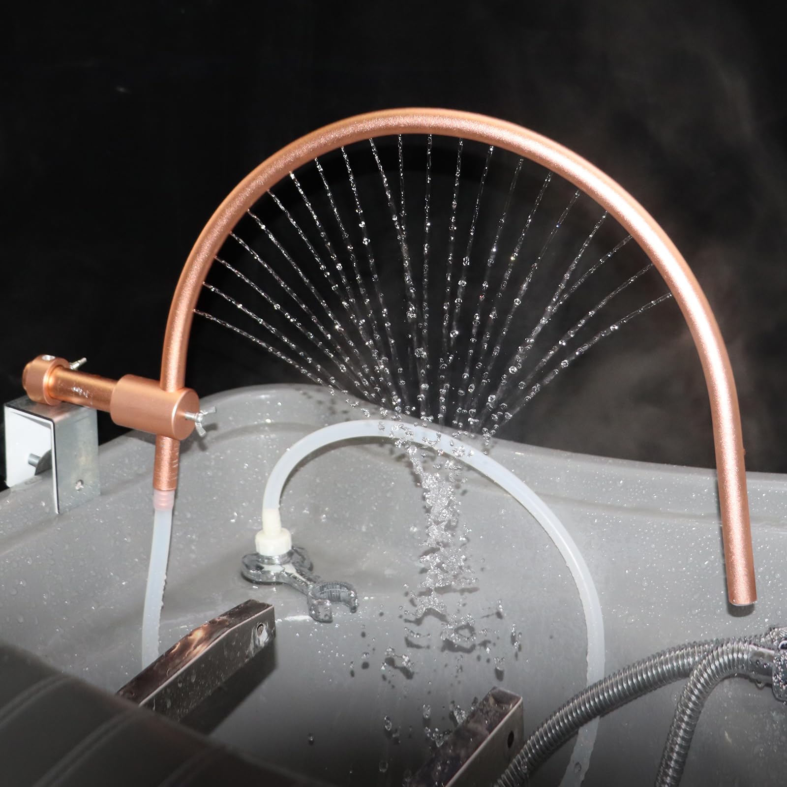 Portable Head Spa Equipment Frame with Pump - Scalp Massage Waterfall Basin Attachment with Water Circulation System | Perfect for Salon, Spa & Home Hair Care Relaxation