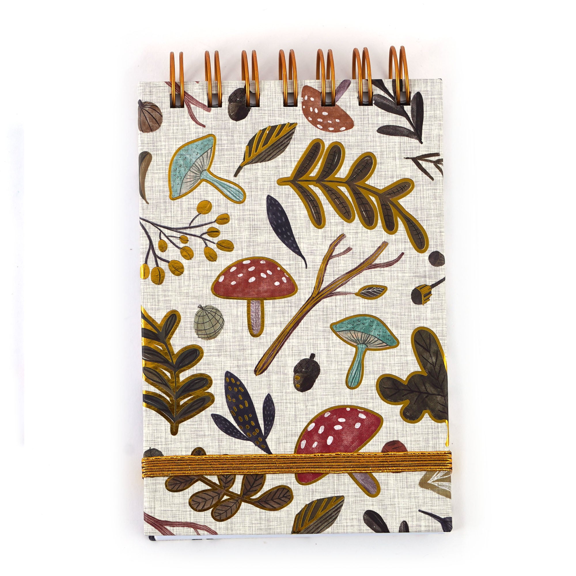 150-Sheet Spiral Bound Chunky Notepad - Mushroom Botanical Design, 6