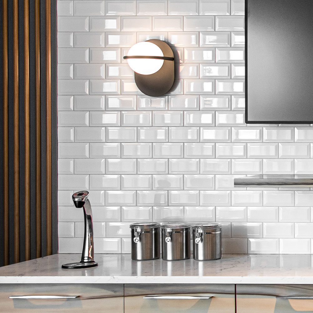 Modern Rise Orb Wall Lamp - Sleek LED Sconce Lighting for Bedroom, Living Room & Hallway - Energy Efficient Dimmable Ambient Light Fixture