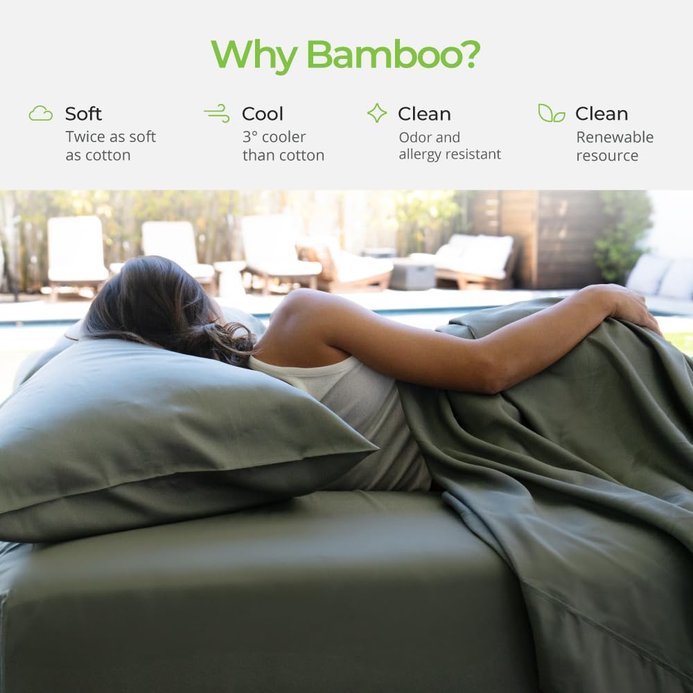 Cariloha Classic 4-Piece Twill Sheet Set - White Twin XL Bamboo Viscose Bedding | Hypoallergenic, Ultra Soft & Cooling Sheets for Hot Sleepers | Deep Pocket Corner Bands | Perfect for Guest Rooms, Dorms & Hot Climate Bedrooms