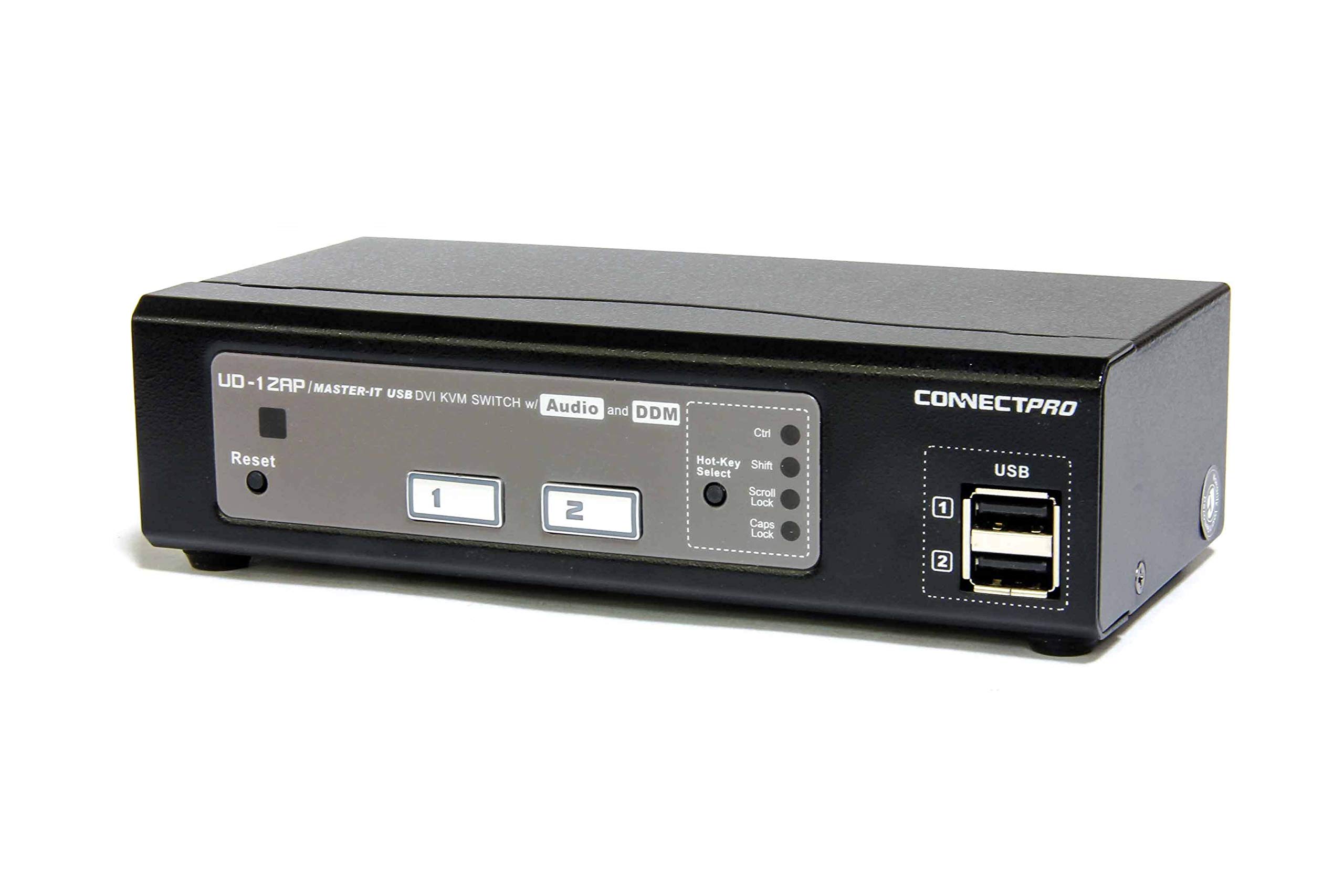 UD-12AP+HDMI 2-Port USB & HDMI KVM Switch with Audio Support - Includes 6ft HDMI Cable Kit for Dual Computer Setup | Perfect for Home Office, Gaming & Workstation Use