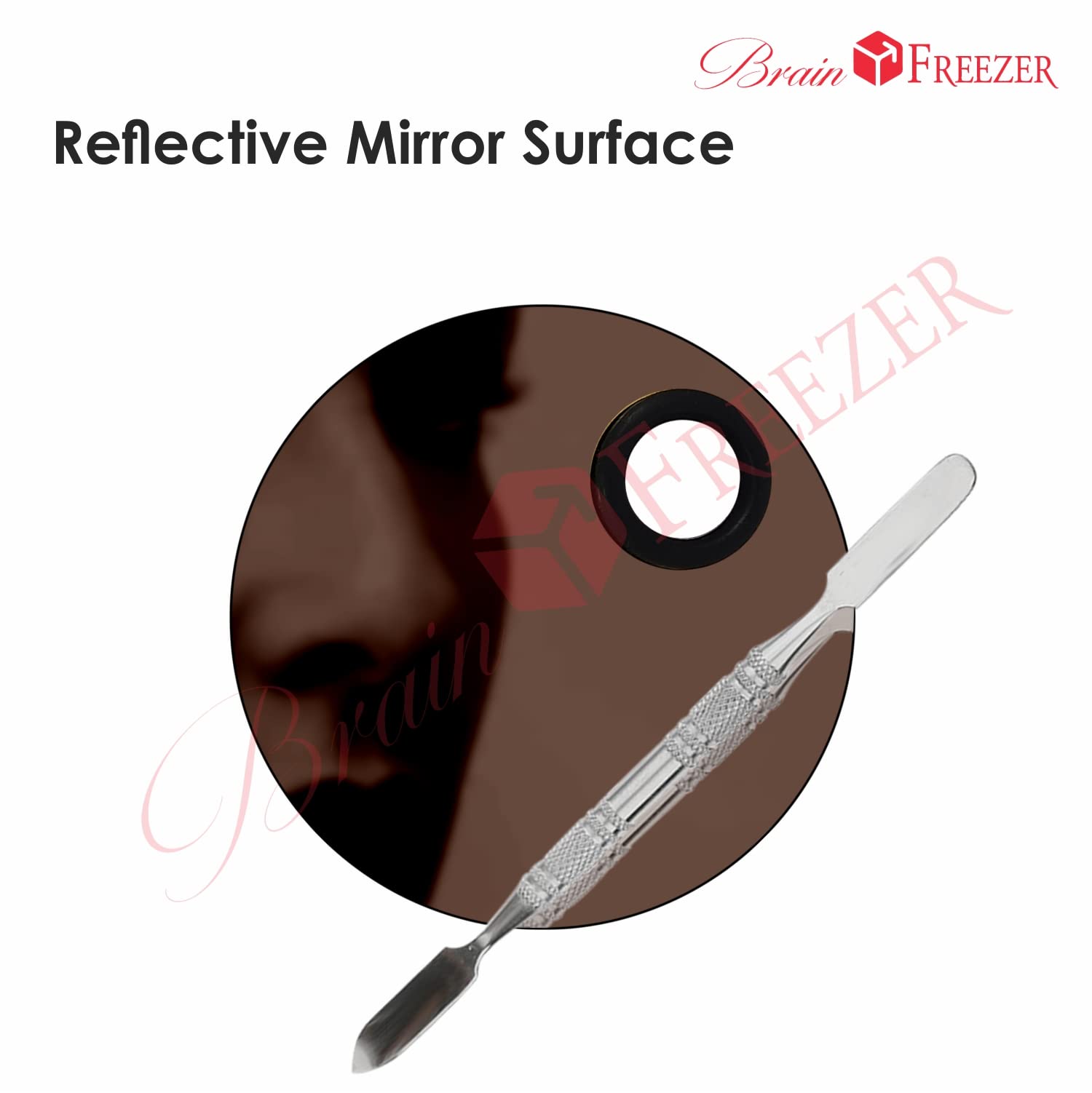 Shiny Makeup Palette with Stainless Steel Spatula - 100g Rose Gold Circle Design for Eyeshadow & Blush | Perfect for Professional Makeup Artists & Beauty Enthusiasts