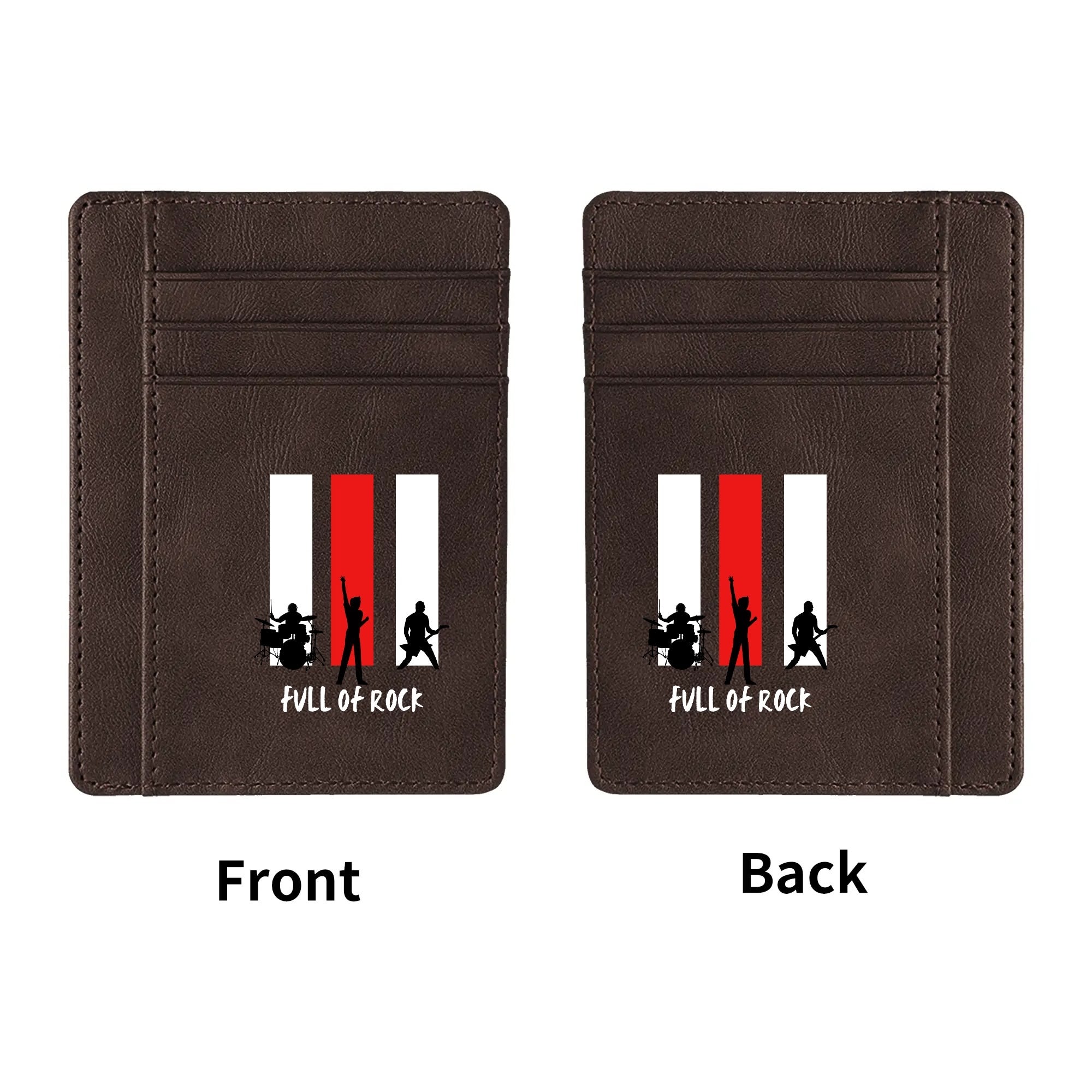 Slim Minimalist Leather Wallet for Men - RFID Blocking & Lightweight - Perfect for Everyday Carry, Travel & Business (Full of Rock Brand)