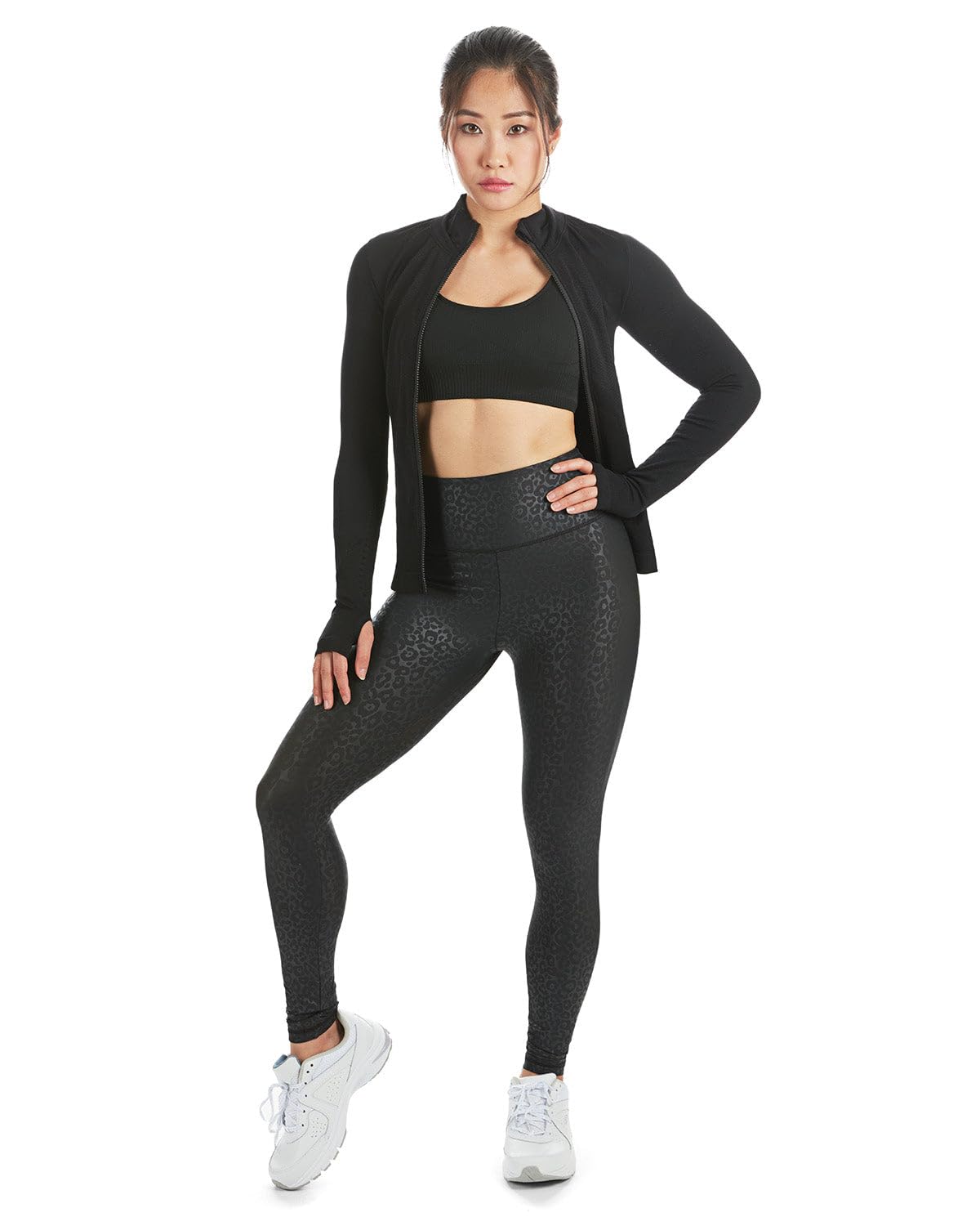 MeMoi Wellfit Women's High-Waist Leopard Print Scrunch Butt Workout Leggings - Yoga, Running & Gym Fitness Activewear