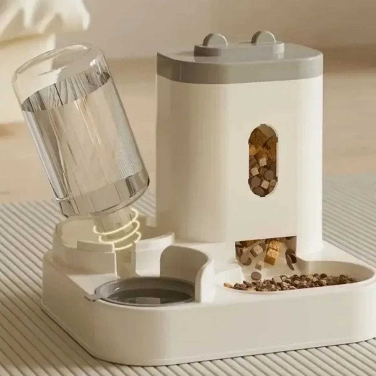 Automatic Pet Feeder Bowl with Water Dispenser - Smart Dog & Cat Food and Water Dispenser for Home, Travel, and Office Use