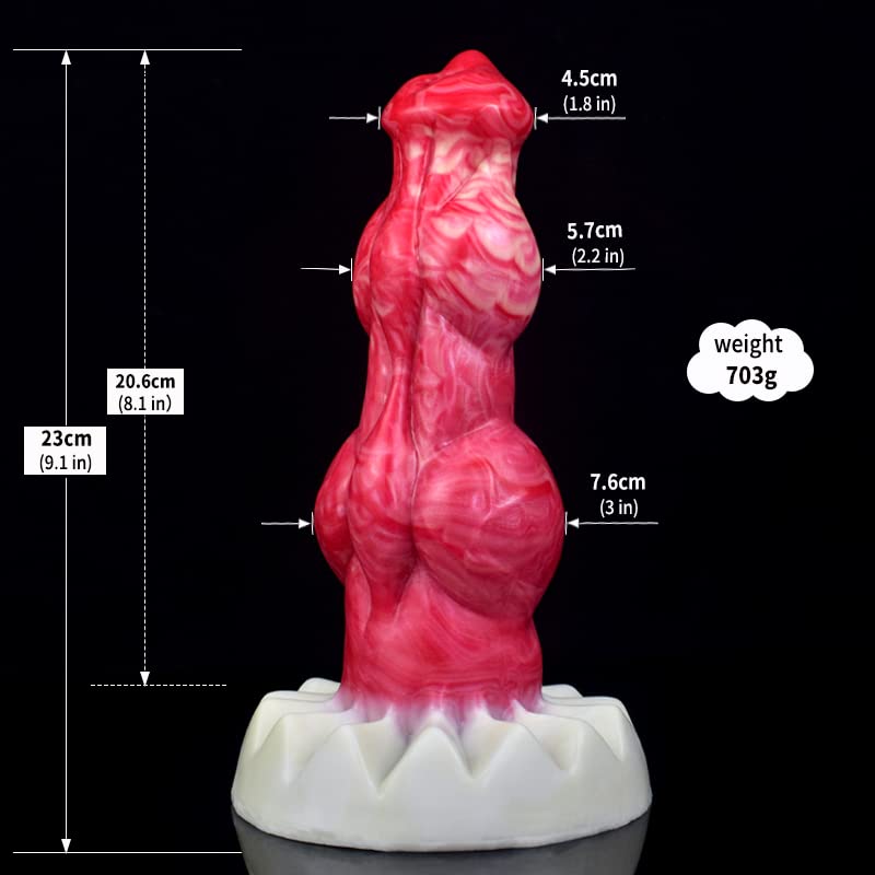 Premium Liquid Silicone Alien/Fido Dildo with Strong Suction Cup - Realistic Adult Sex Toy for Solo Play & Couples - BeHorny Collection | Perfect for BDSM, Fantasy Roleplay & Sensual Exploration
