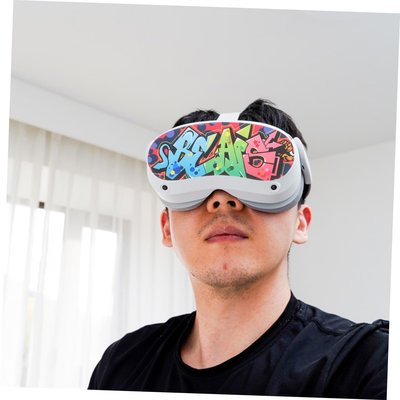 TINEASUR Protective VR Glasses Sticker - 4-Pack PVC Decals for VR Headset & Controller - Easy to Apply - Perfect for VR Gaming, Entertainment & Device Protection