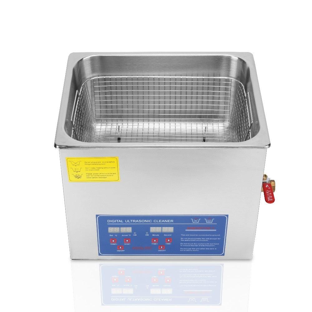 Genesis Ultrasonic Digital Cleaner 10L 110V/220V - Professional Jewelry, Eyeglasses & Small Parts Cleaning - Home & Commercial Use