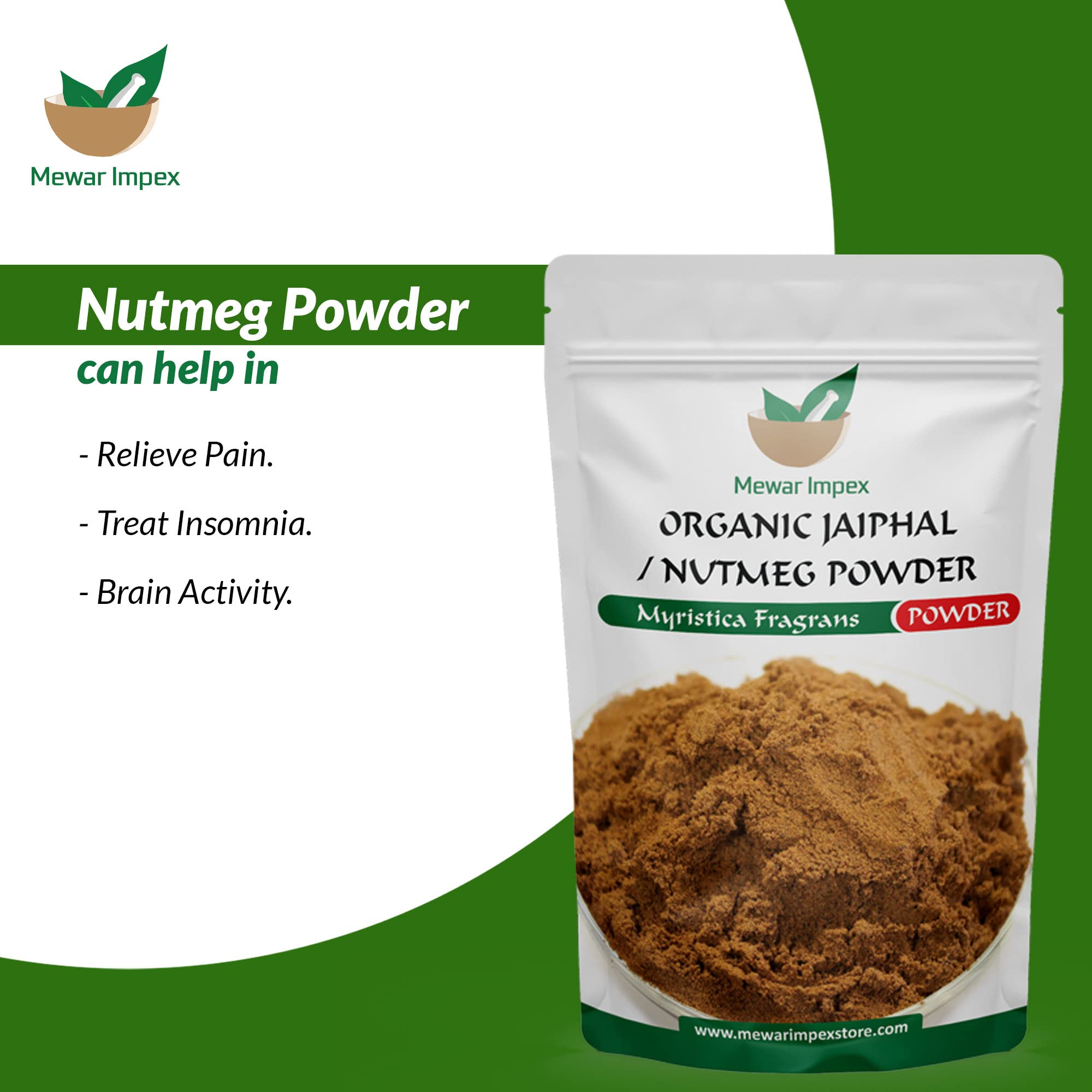 Premium Jaiphal Powder (Nutmeg Powder) 200g | 100% Pure & Natural | Jathikka Powder for Baking, Cooking & Ayurvedic Remedies | USDA Organic Certified | Gluten-Free & Non-GMO | Perfect for Chai, Desserts & Health Tonics