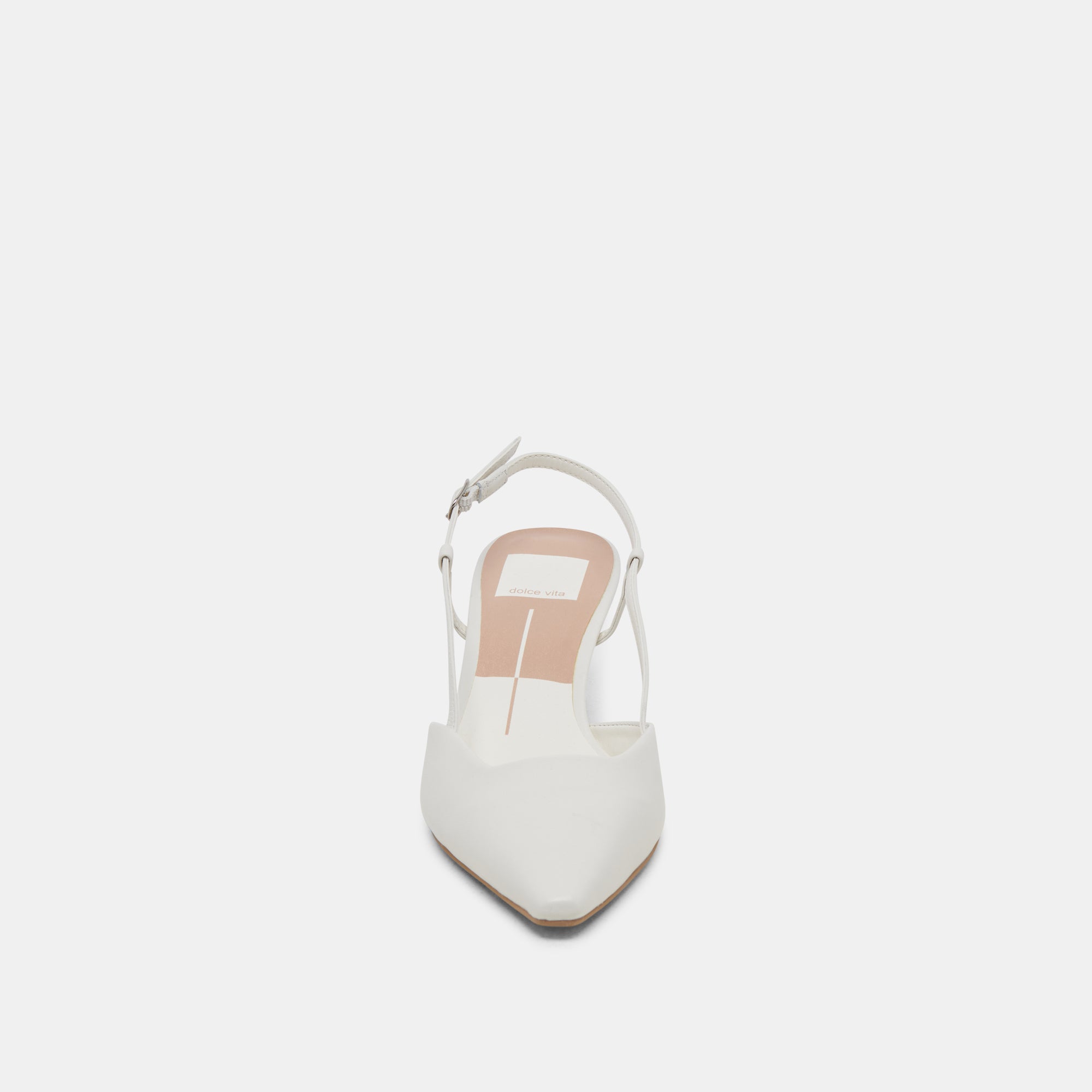 ODELA Women's White Leather Heels - Elegant High Heel Pumps for Office, Party & Wedding - Comfortable Dress Shoes for Women