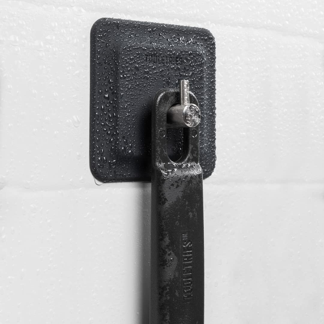 TOOLETRIES Arnold Silicone Shower Hook - Waterproof Bathroom Organizer, Reusable Shower Accessories for Towels & Robes - Space Saving Removable Hooks - Charcoal Gray - Perfect for Bath, Gym & Dorm Room Organization
