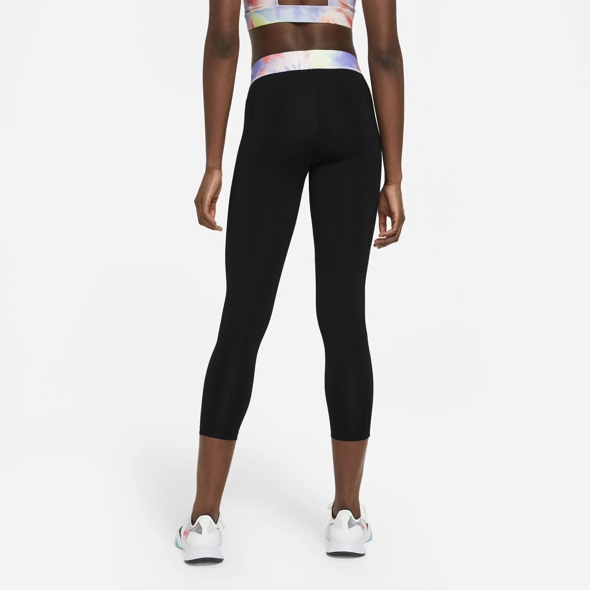 Nike Pro Women's 7/8 Tie Dye Leggings - High-Waisted Yoga Pants for Running, Gym & Workout - Moisture-Wicking Athletic Tights for Women