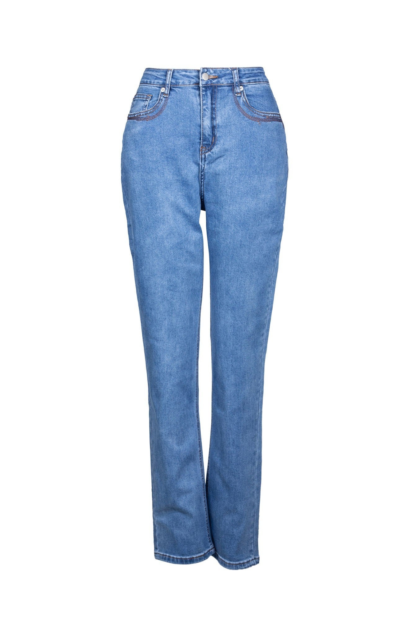 Regular Jeans for Men | MID INDIGO Denim Pants | Classic Straight Fit Jeans 0024B1 | Perfect for Casual Wear & Everyday Outfits
