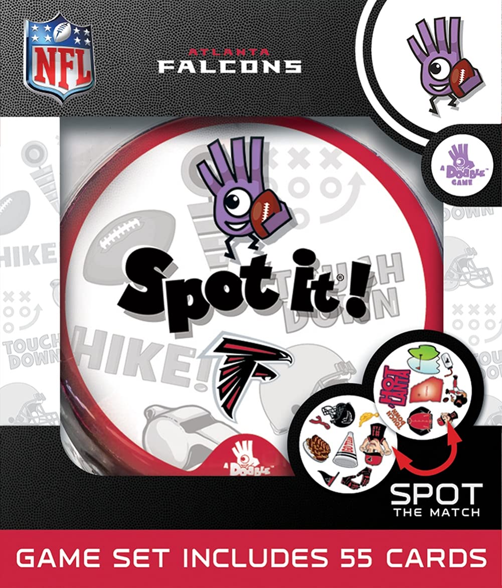 MasterPieces NFL Spot It! Card Game - Fun Family Matching Game for Football Fans - Perfect for Parties, Travel & Game Nights
