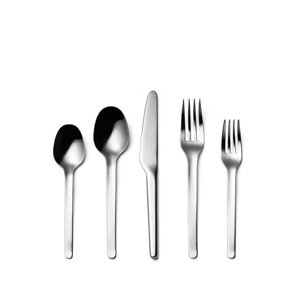 Premium Muir Flatware Set - 5-Piece Polished Stainless Steel Cutlery for Dining, Entertaining & Gifting | Elegant Tableware for Restaurants, Weddings & Special Occasions