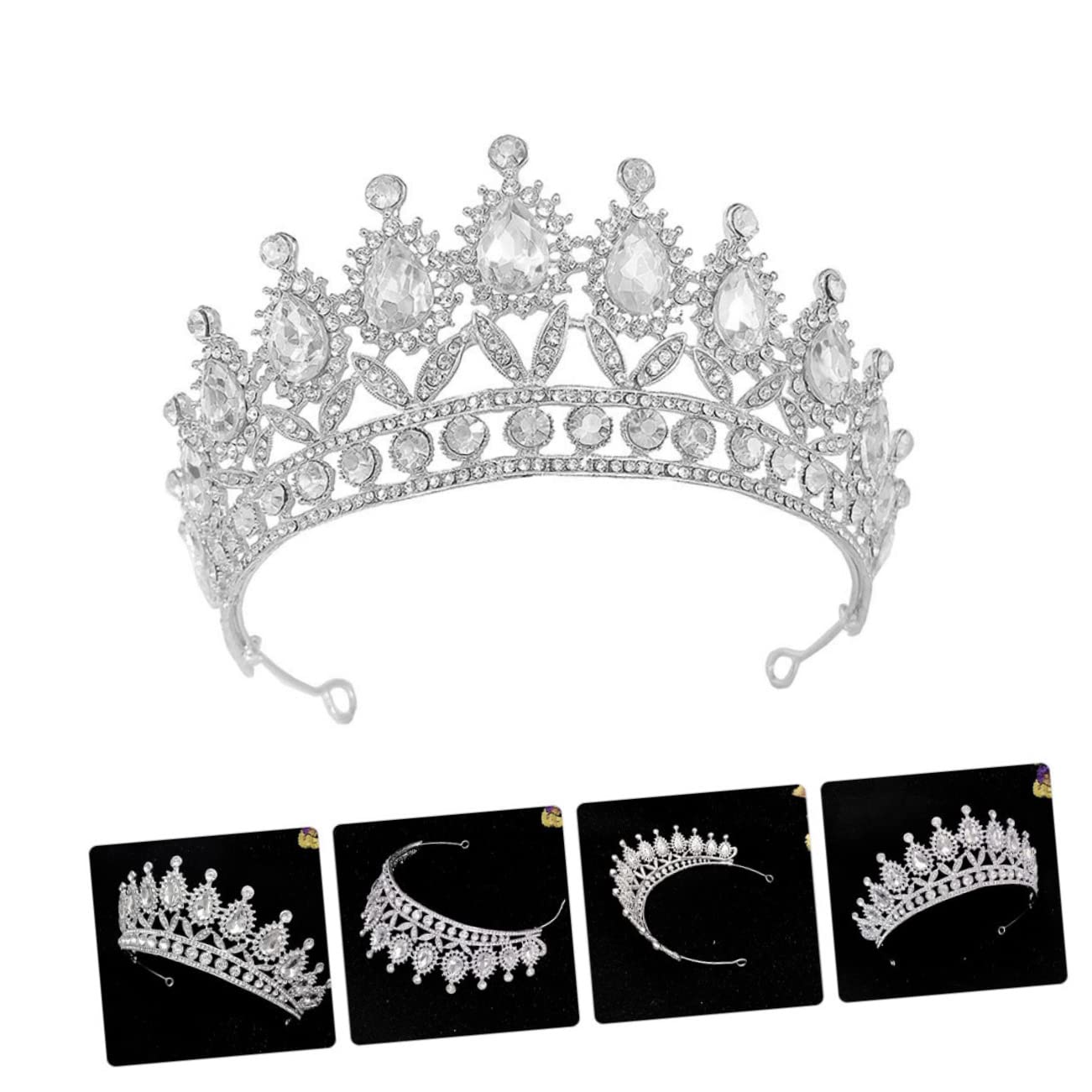 Elegant Wedding Bridal Tiara Headpiece - Minkissy Crystal Rhinestone Hair Accessories for Bride, Bridesmaid, Prom & Special Occasions