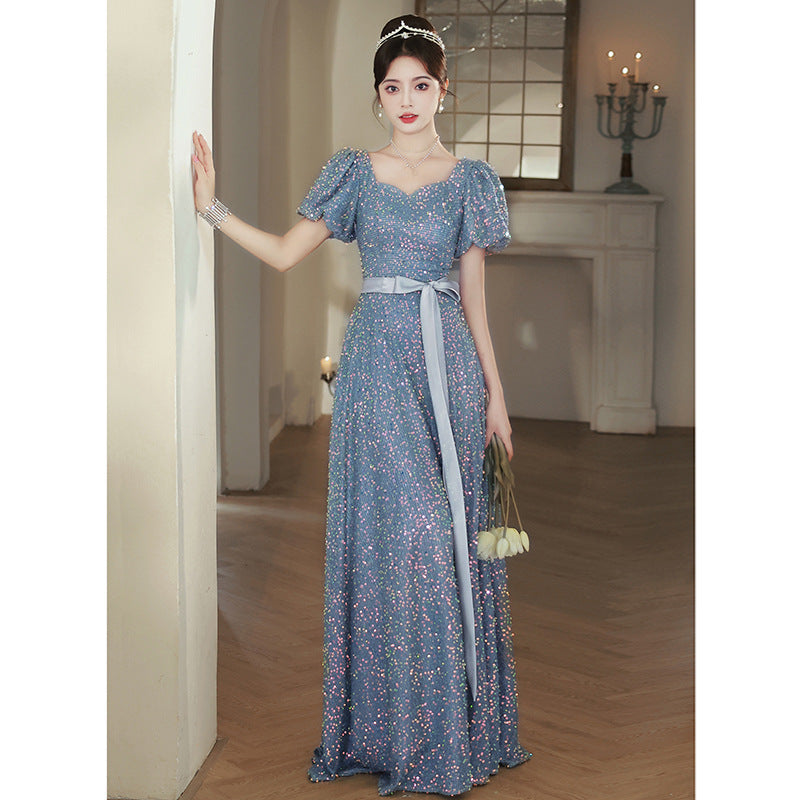 Elegant A-Line Sequins Long Prom Dress for Sweet Princess Party Gown - Perfect for Homecoming, Quinceañera & Formal Evening Events