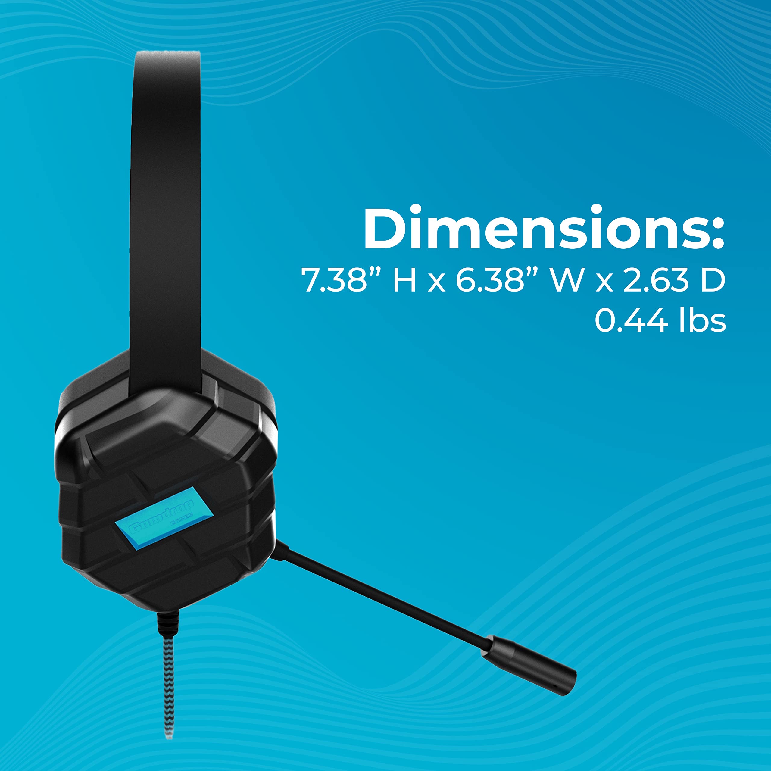 Gumdrop DropTech B1 Kids On-Ear Headphones with Boom Mic - Chew Proof 3.5mm Cord, Drop Tested, Lightweight & Comfortable for K-12 Students - Perfect for Classroom, Online Learning & Homeschool Use - Black