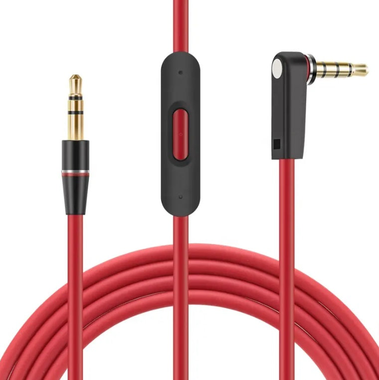 3.5mm Male to Male Audio Cable with Microphone - High Quality AUX Cord for Headphones, Speakers, Gaming & Recording Studios