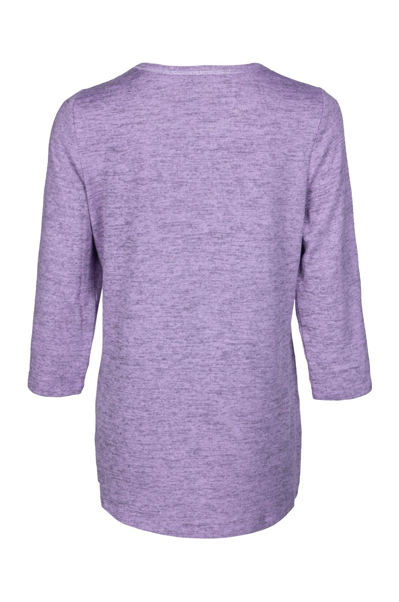 Stylish Warm Touch Top | LILAC PATCHWORK | 4392B1 | Perfect for Casual Outings and Cozy Winter Days