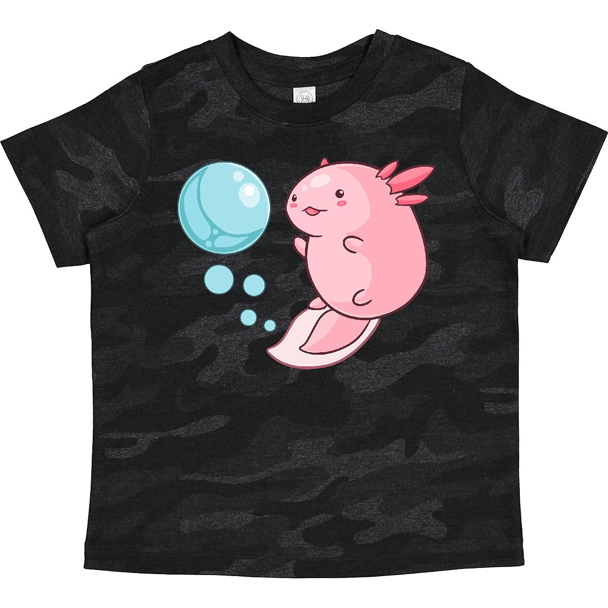 Cute Axolotl and Bubbles Heart Print Toddler T-Shirt - Soft Cotton Kids Tee for Playdates, School & Casual Outfits