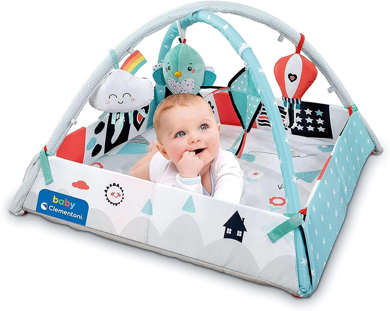 Clementoni CLEM4YOU Black & White Baby Gym - High Contrast Sensory Play Mat for Newborns & Infants | Stimulates Visual Development | Perfect for Tummy Time & Playtime Activities