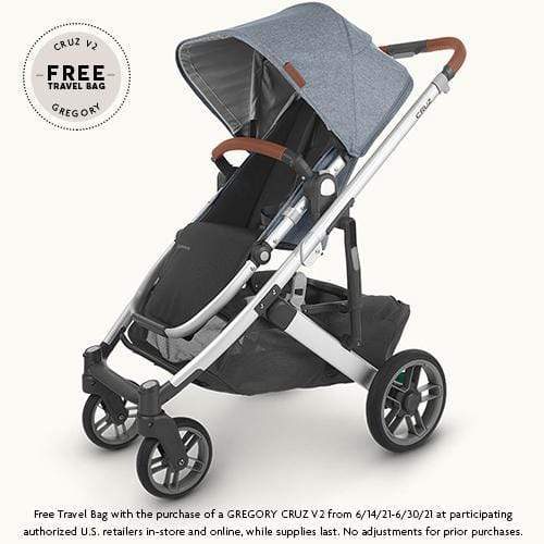 UPPAbaby Cruz V2 Lightweight Stroller with Bassinet - Compact, All-Terrain Baby Stroller for Newborns & Toddlers - Perfect for Travel, Shopping & Daily Walks