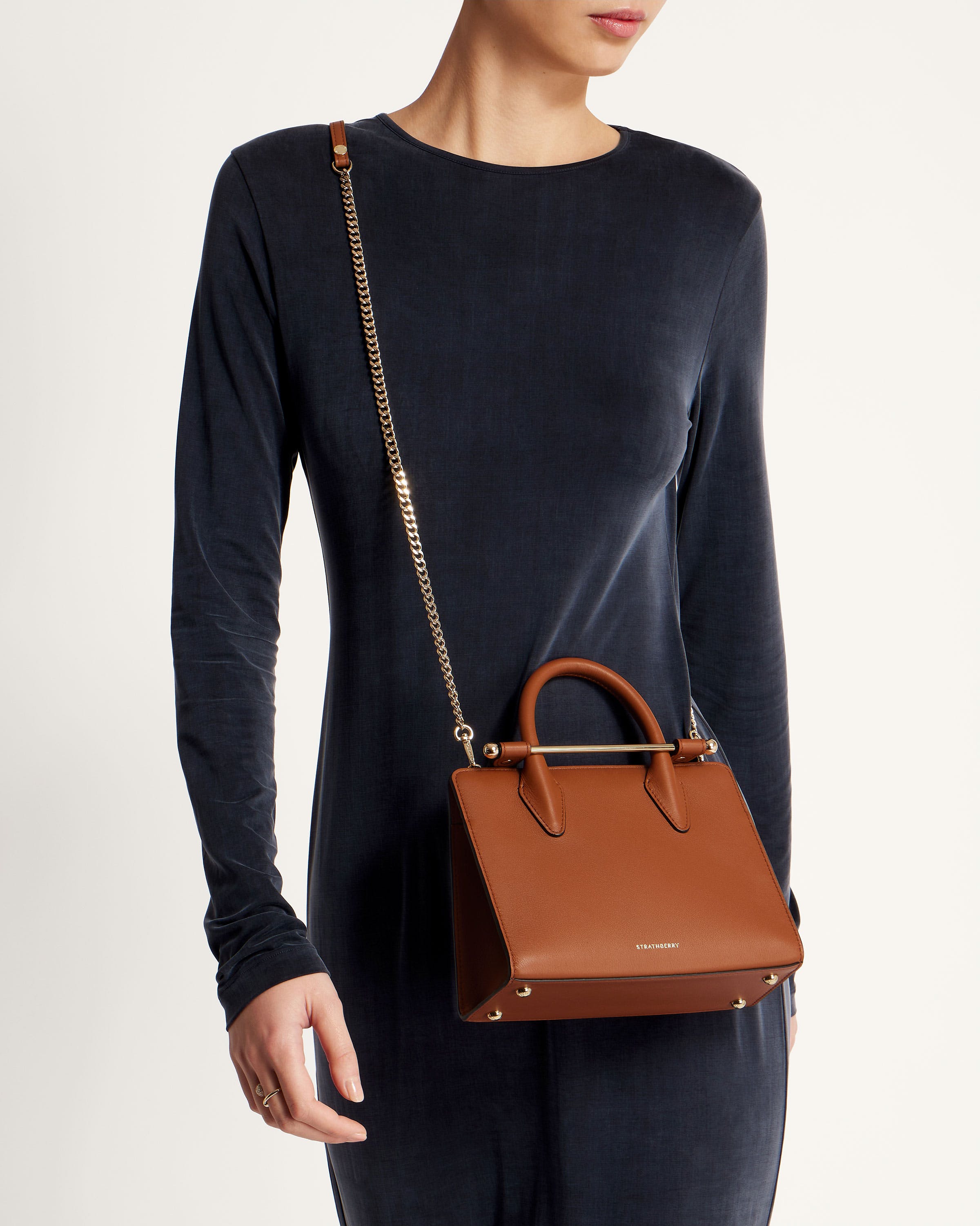 Mini Tote Bag for Women - Stylish Chestnut Crossbody Purse for Everyday Use, Work, Travel & Shopping