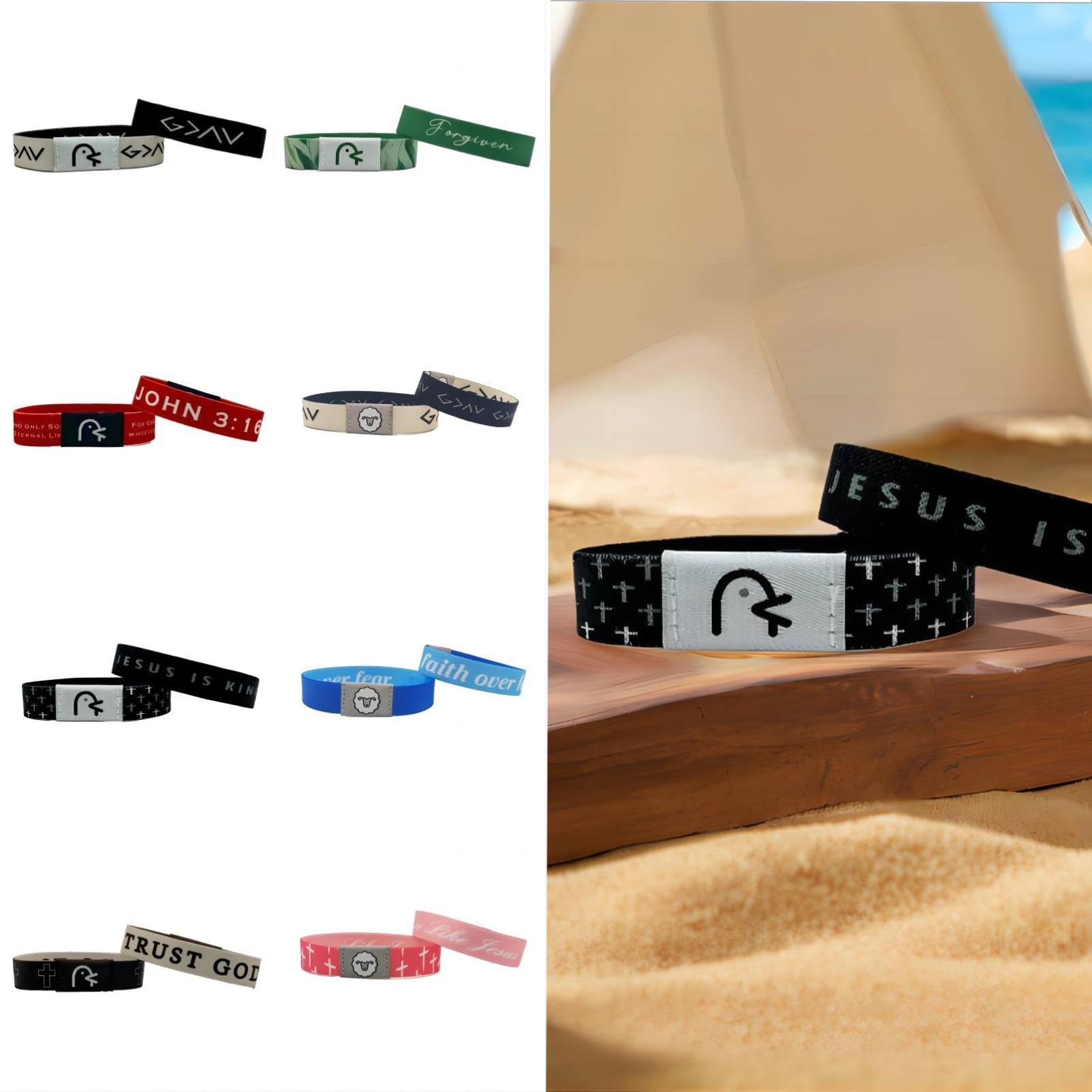 Wearable Bible Verse Bracelet with NFC - Inspirational Scripture Jewelry for Men, Women & Teens - Daily Spiritual Energy Quotes - Perfect for Church, Prayer & Faith-Based Gifts