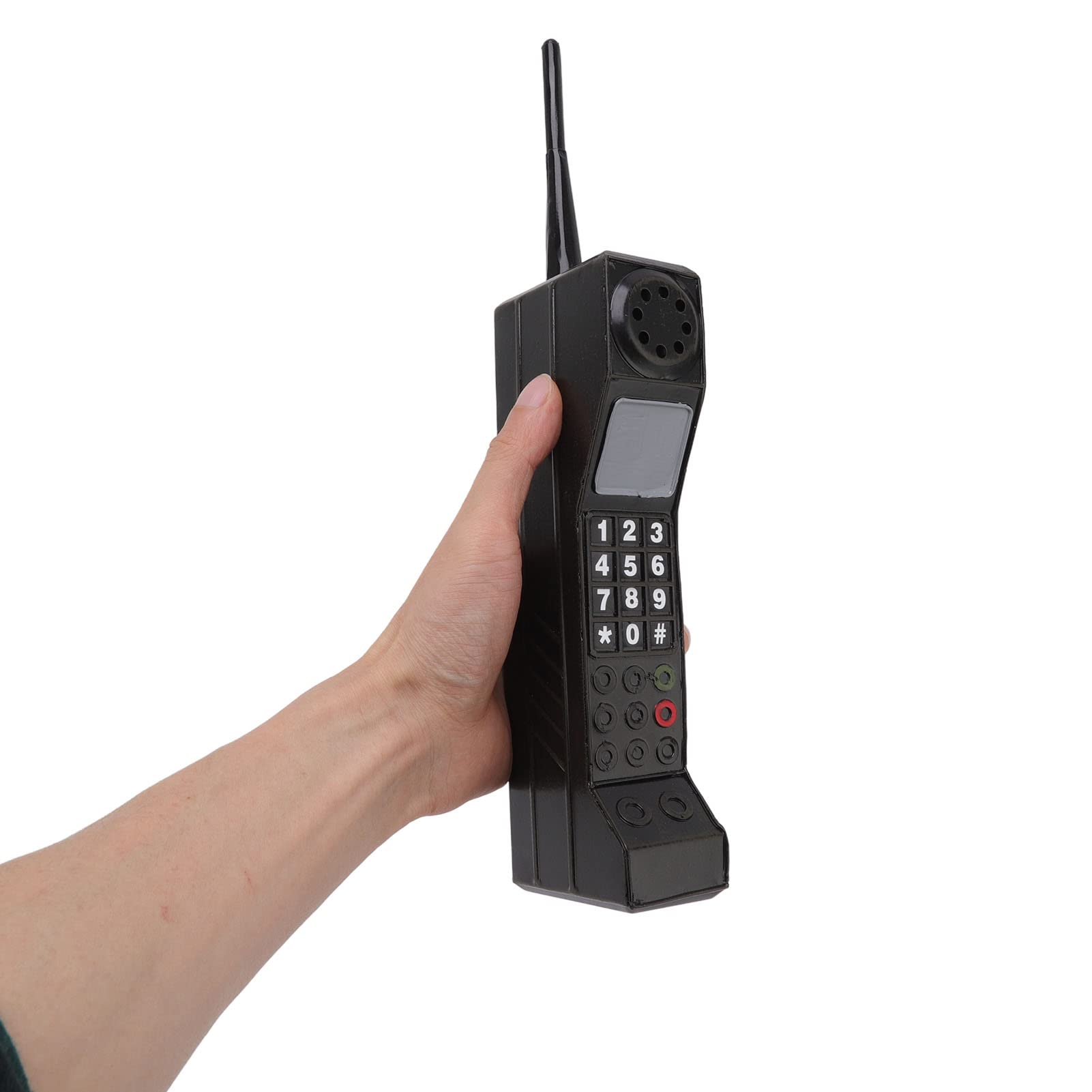 Vintage Iron Brick Phone Model - Retro Home Decor for Desktop & Photography Props