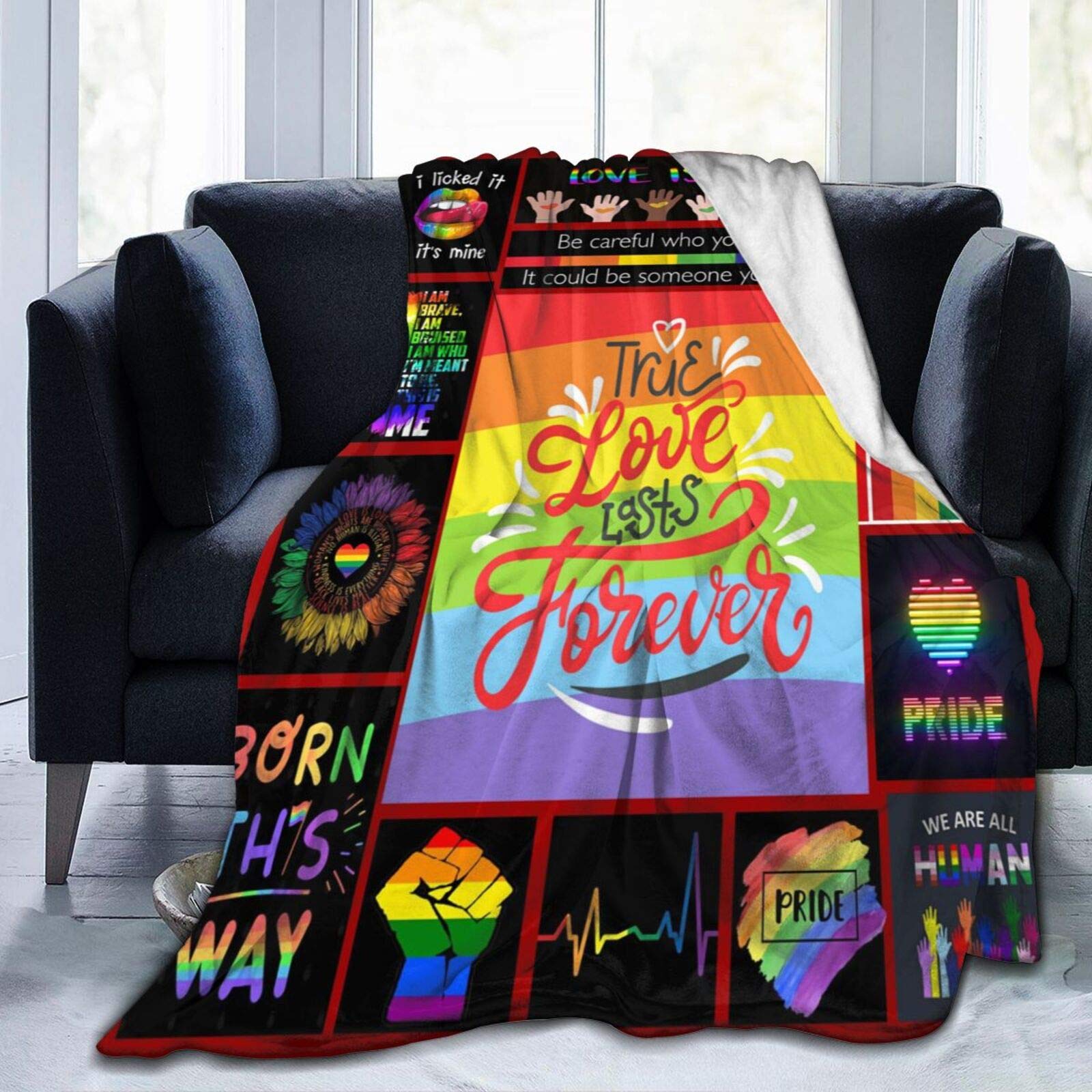 LGBT Pride Flannel Fleece Throw Blanket - 50
