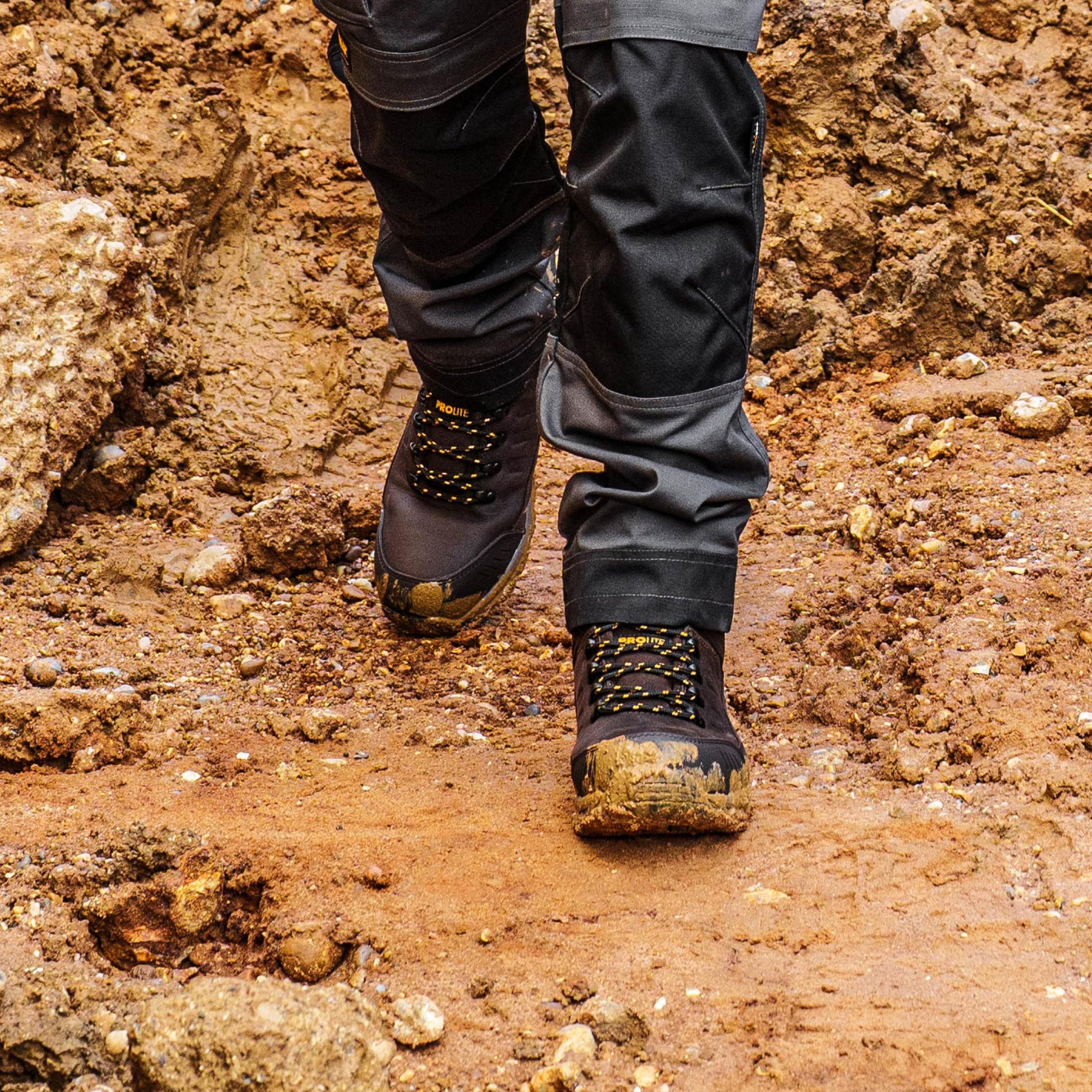 **DeWalt KIRKSVILLE PRO-LITE Brown Safety Boots - Men's Work Boots with Steel Toe, Slip & Oil Resistant - Ideal for Construction, Warehouse & Industrial Work**