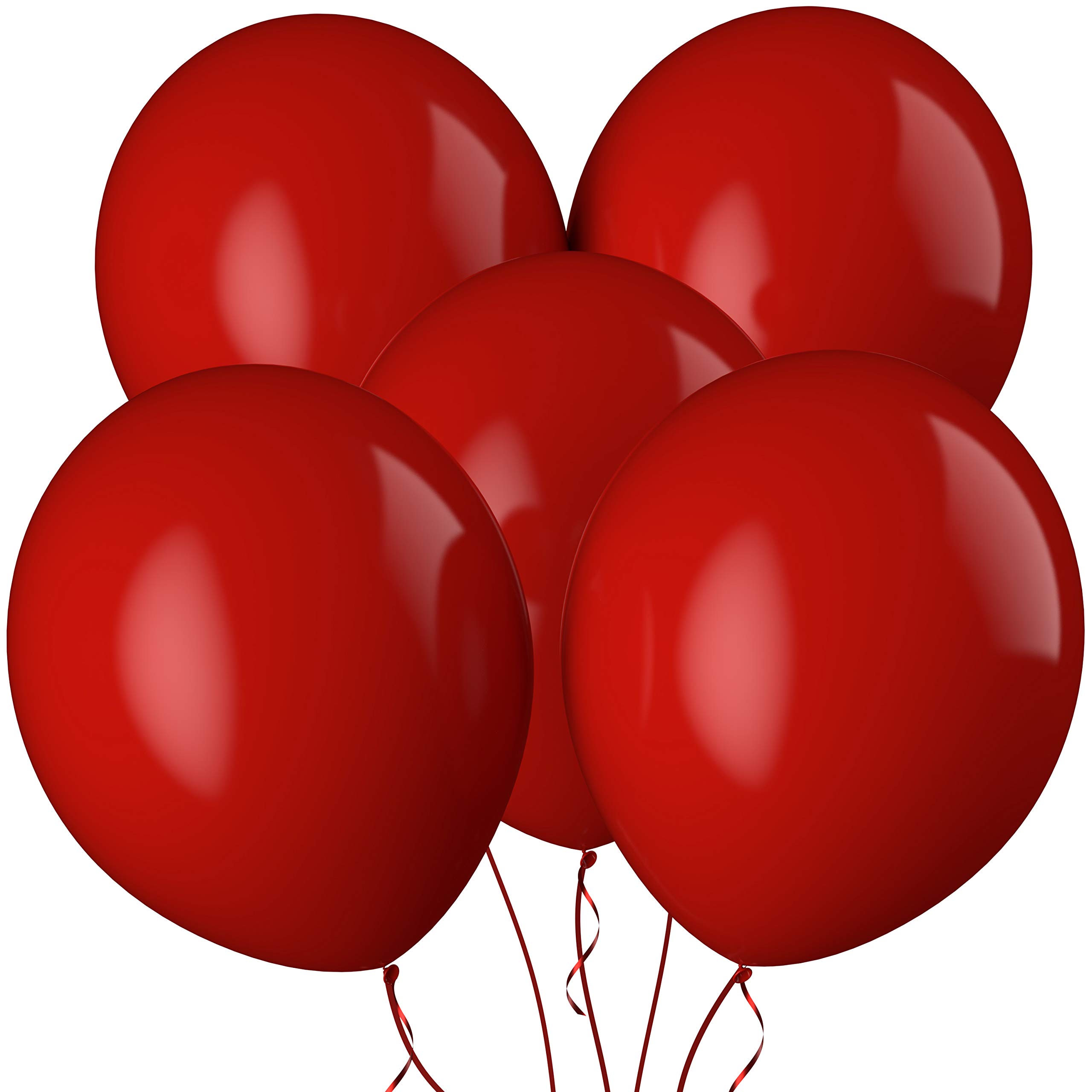 Prextex 30 Pack 18 Inch Red Jumbo Latex Balloons for Helium - Extra Large Round Party Balloons for Wedding, Birthday, Baby Shower, Photo Shoot & Event Decorations - Perfect for Indoor/Outdoor Celebrations & Balloon Arches