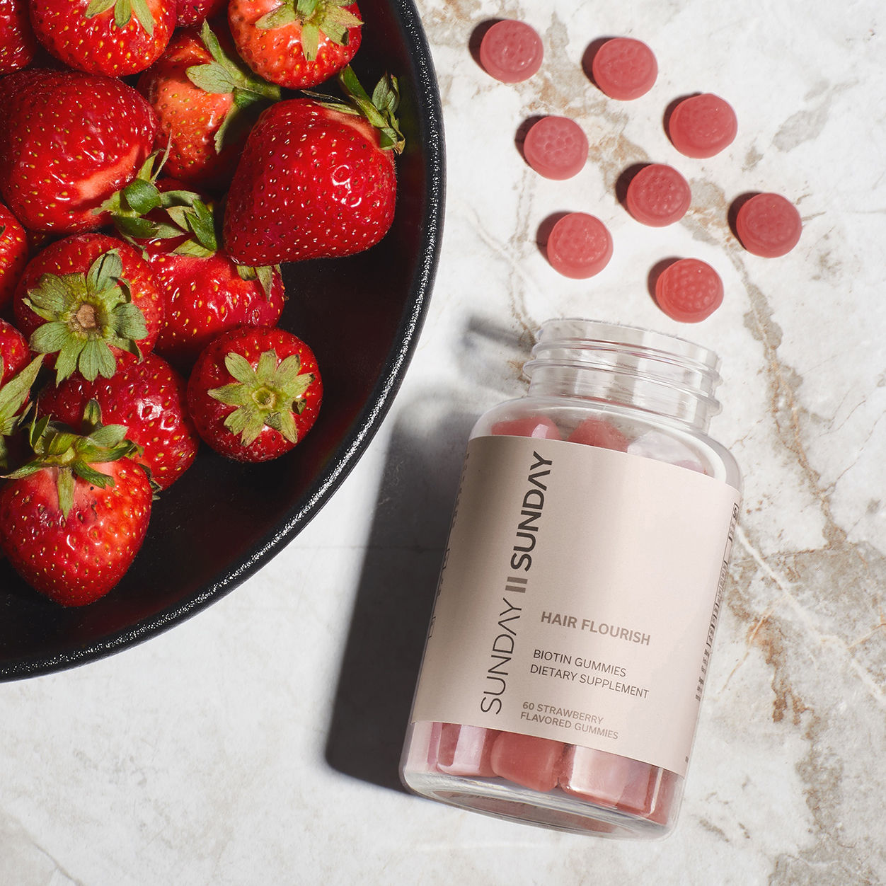 Hair Growth Gummies with Biotin & Collagen - Strengthen & Nourish Hair for Women & Men - Perfect for Daily Hair Care Routine & Thinning Hair Support